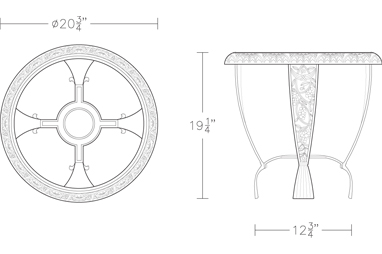 Curved Leg Table